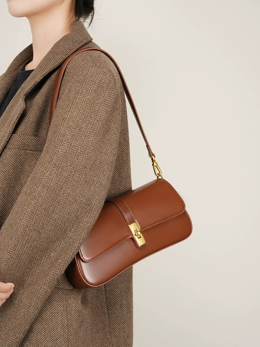 Women Handbag Vintage Baguette Shoulder Bag