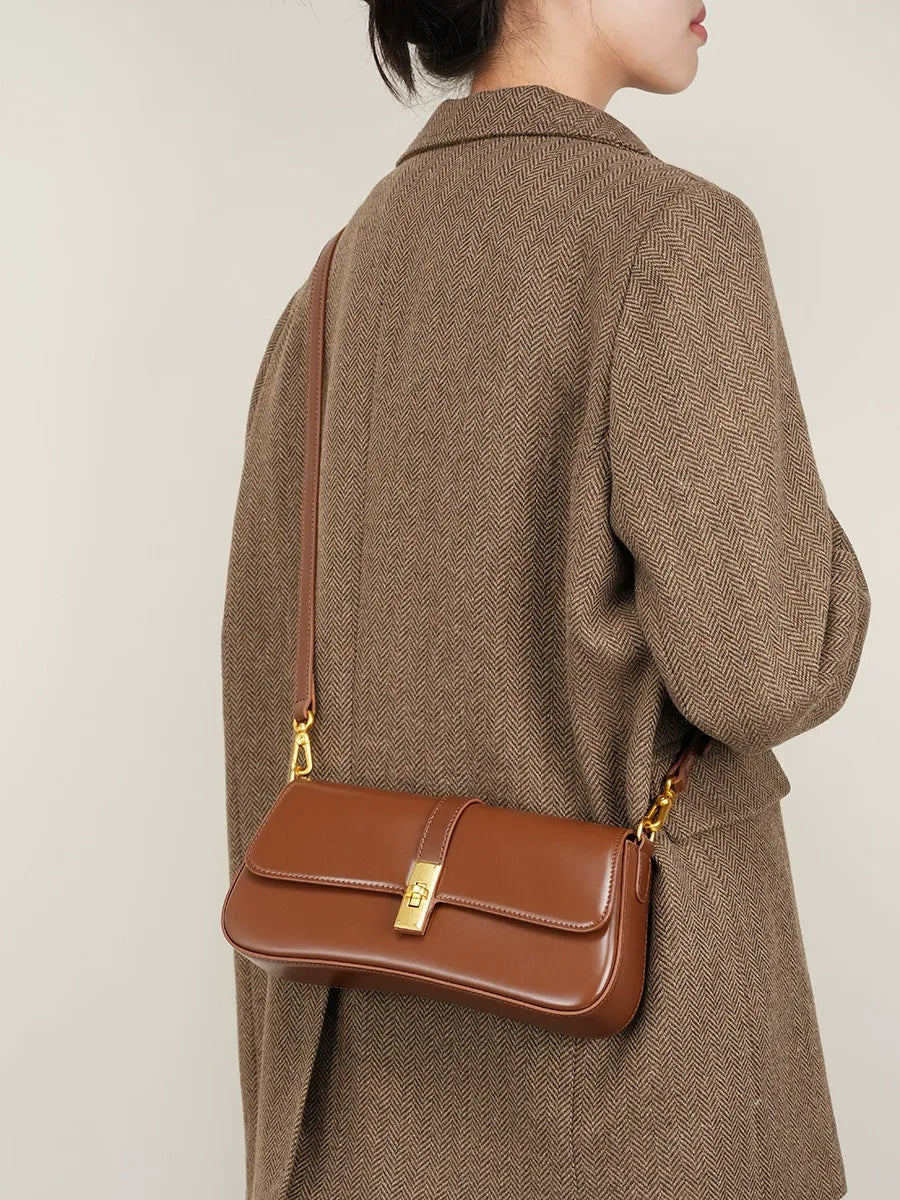 Women Handbag Vintage Baguette Shoulder Bag