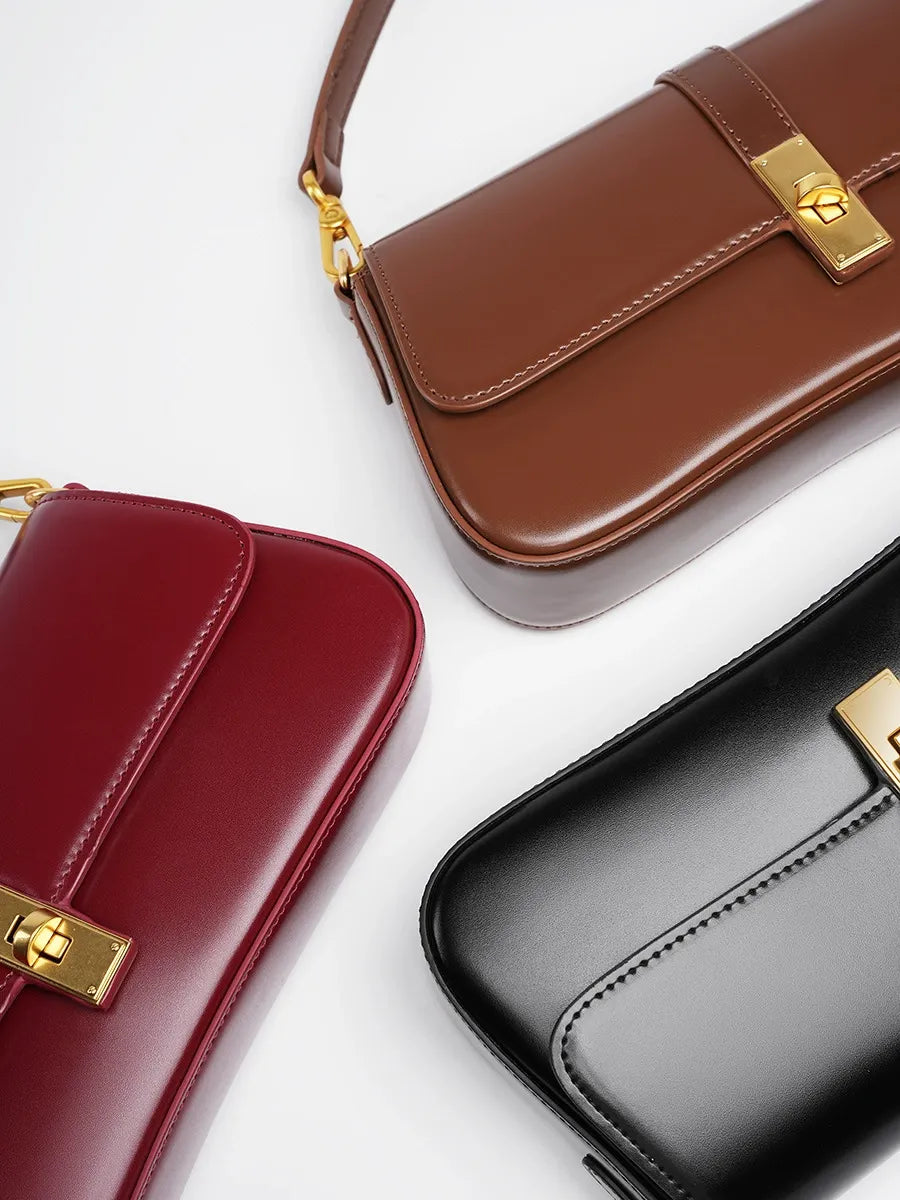 Women Handbag Vintage Baguette Shoulder Bag
