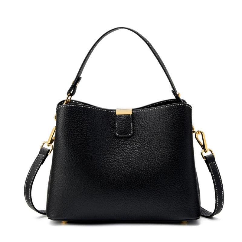 Women Genuine Leather Bucket Bag