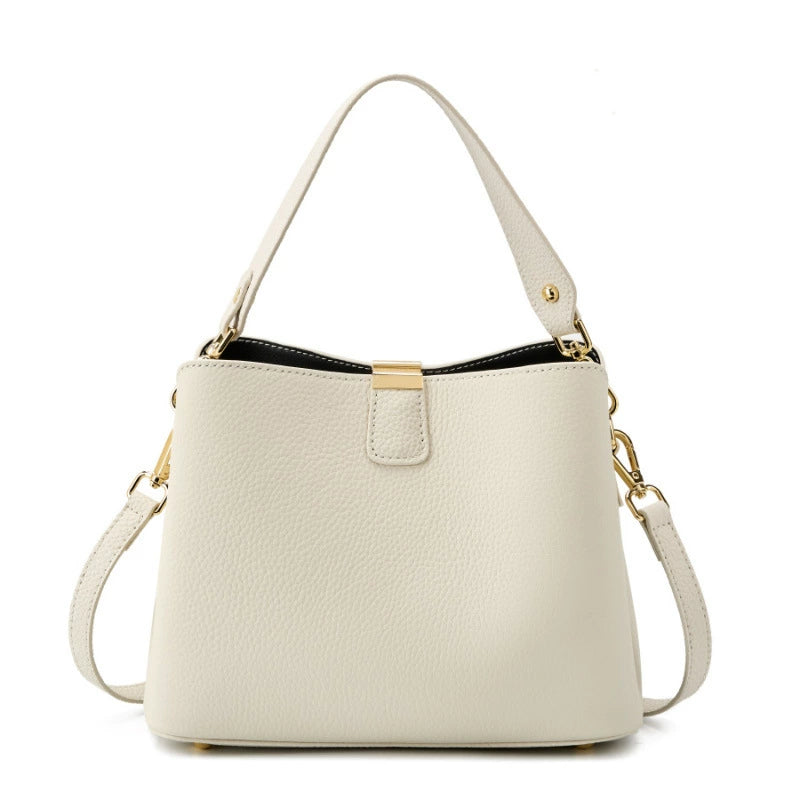 Women Genuine Leather Bucket Bag