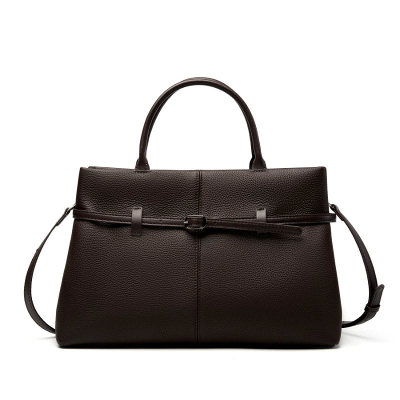 Classic Belted Flap Tote Bag