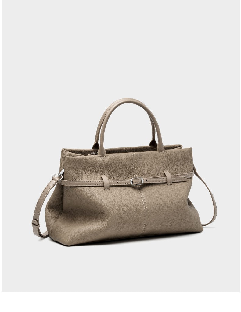 Classic Belted Flap Tote Bag