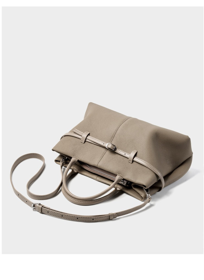 Classic Belted Flap Tote Bag