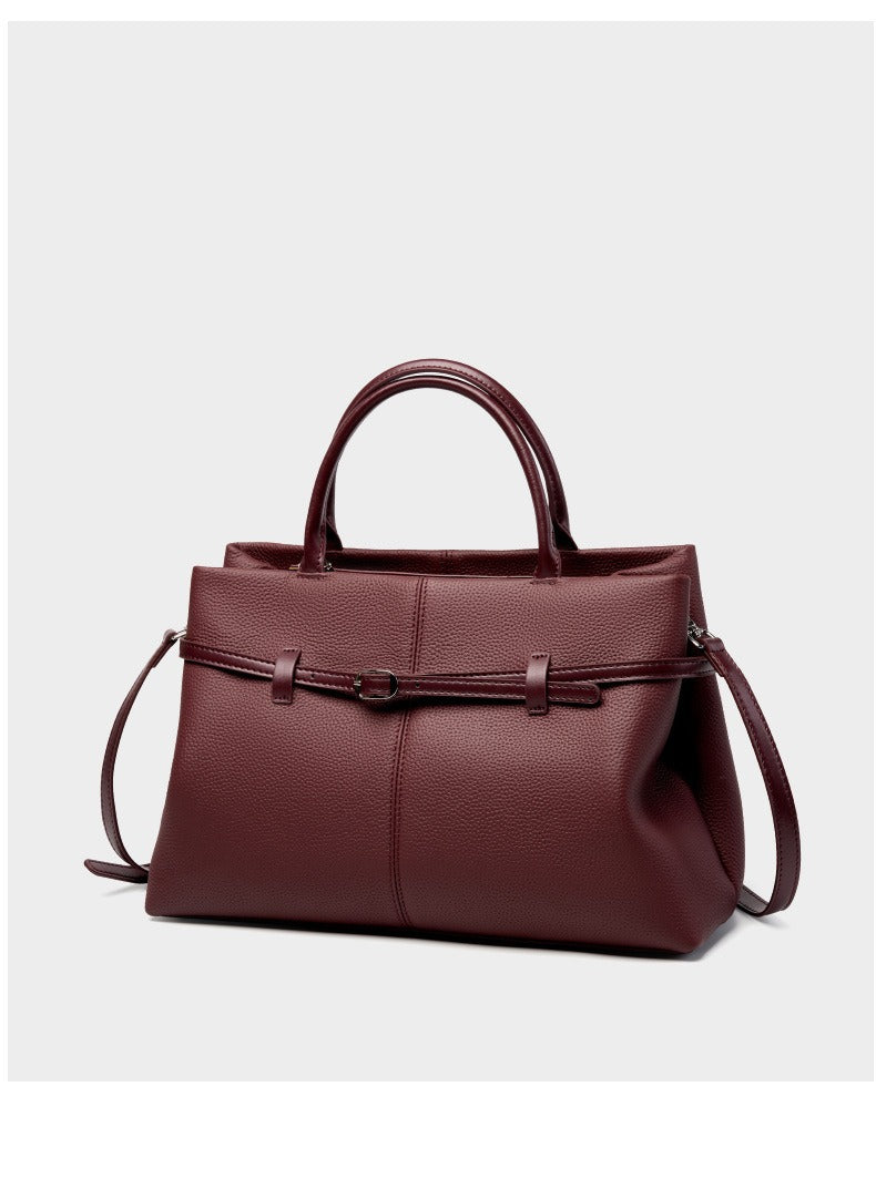 Classic Belted Flap Tote Bag