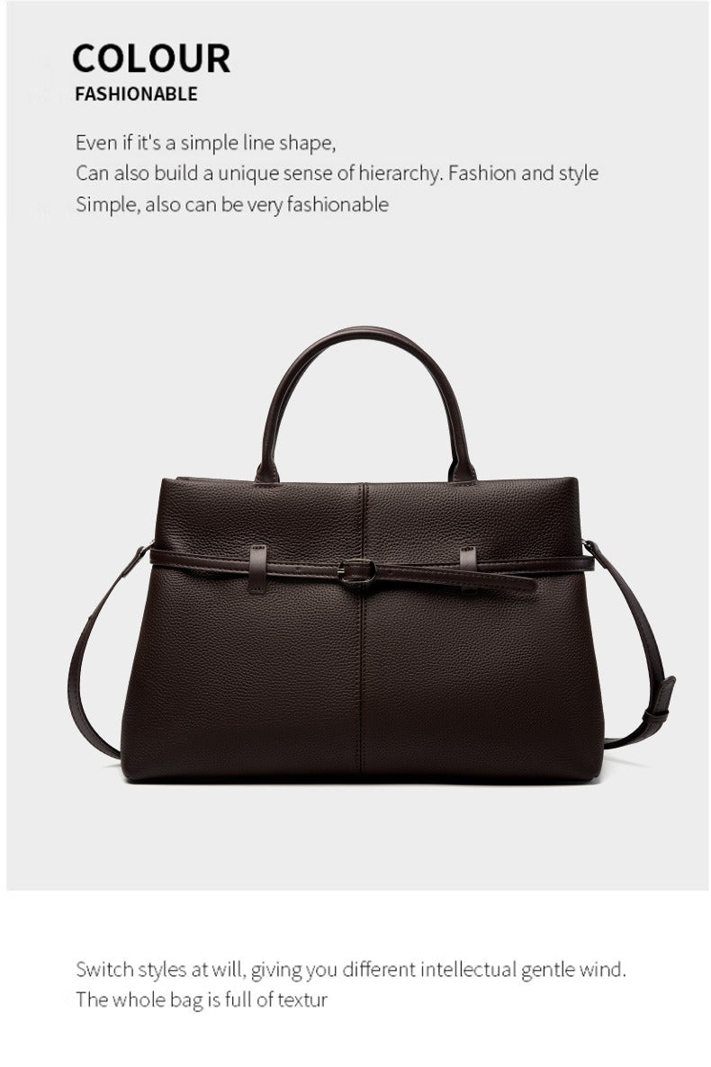 Classic Belted Flap Tote Bag