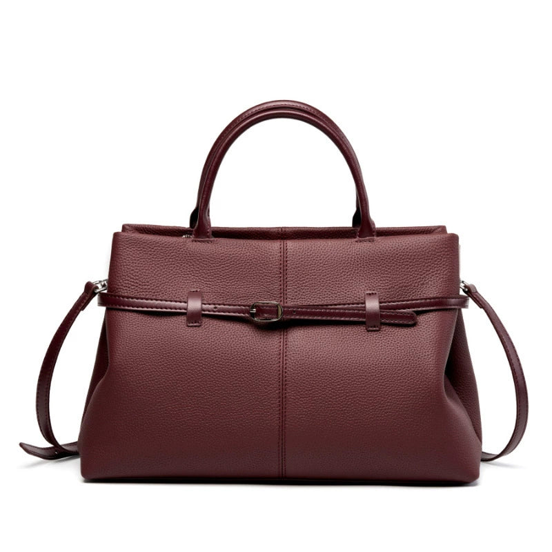 Classic Belted Flap Tote Bag