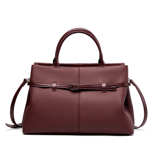 Classic Belted Flap Tote Bag