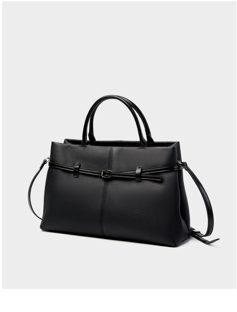 Classic Belted Flap Tote Bag