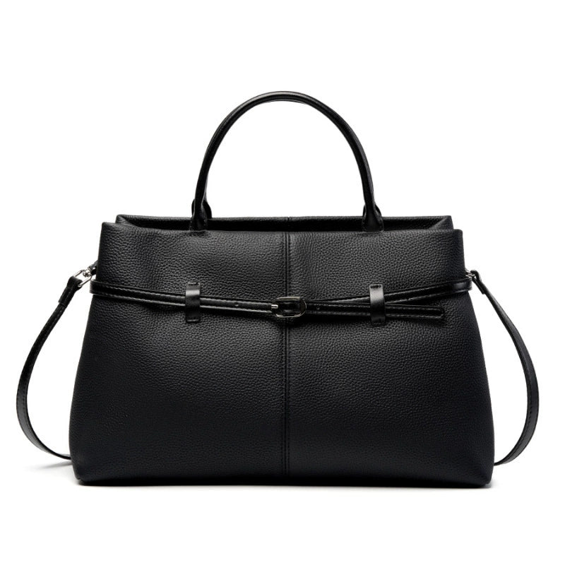 Classic Belted Flap Tote Bag