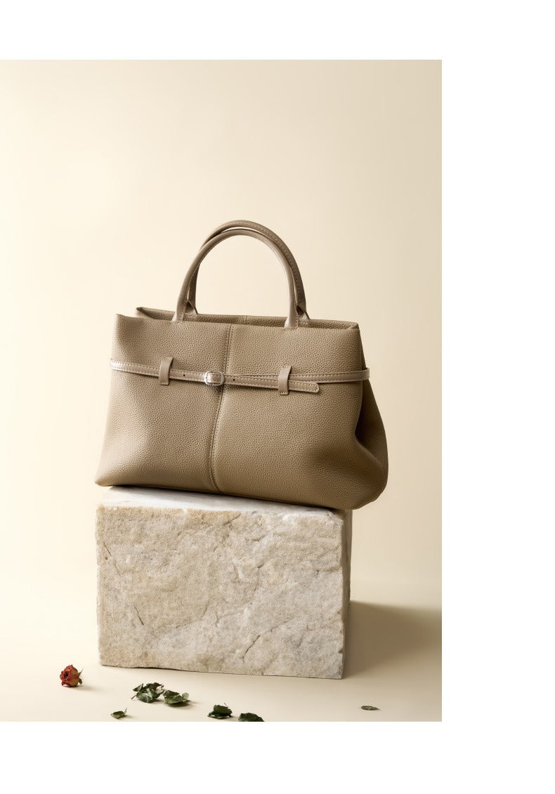 Classic Belted Flap Tote Bag