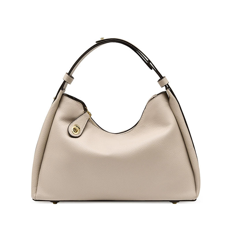 Elegant Genuine Leather Flap Bag