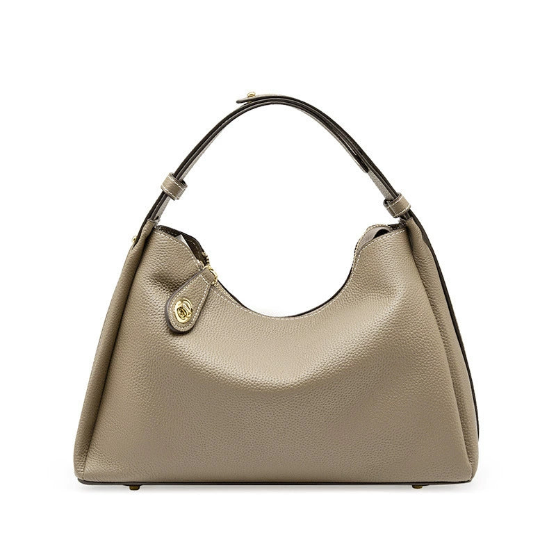 Elegant Genuine Leather Flap Bag