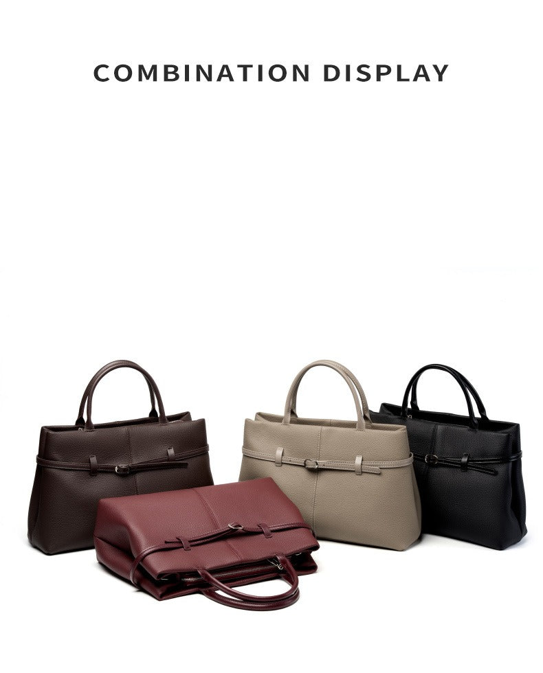 Classic Belted Flap Tote Bag