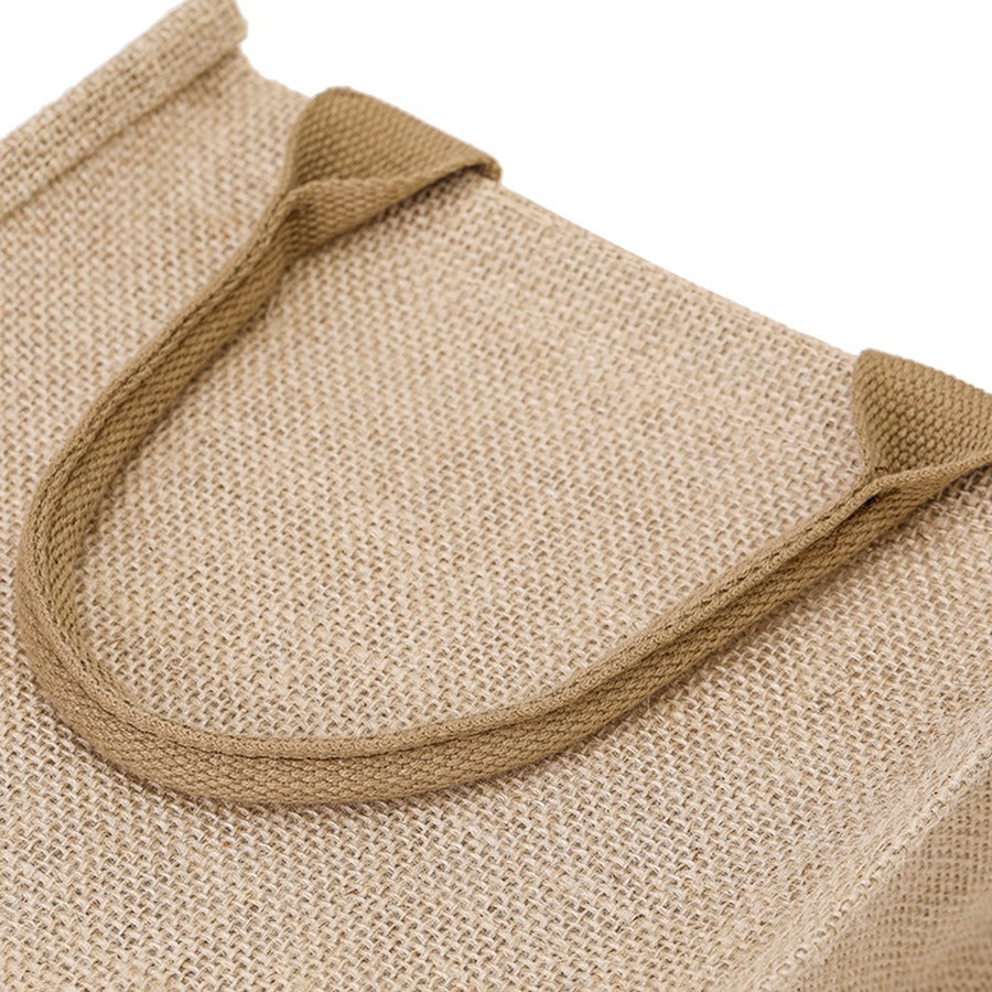 Heavy-duty Solid Color Linen Burlap Tote Bag