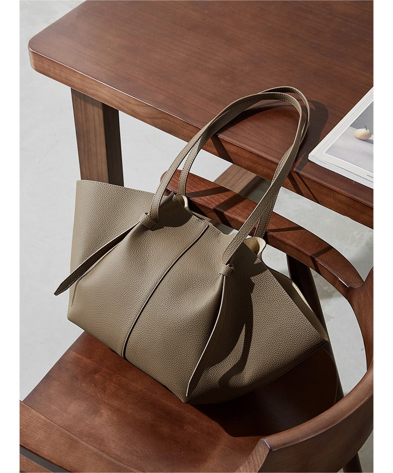 Genuine Leather Wing Tote Bag